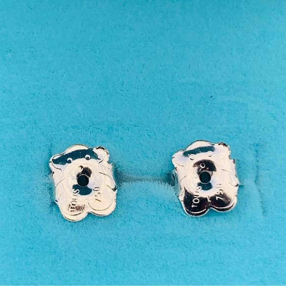 Tous Silver Iced Loops Long Bear Dangle Earrings - Picture 7 of 16